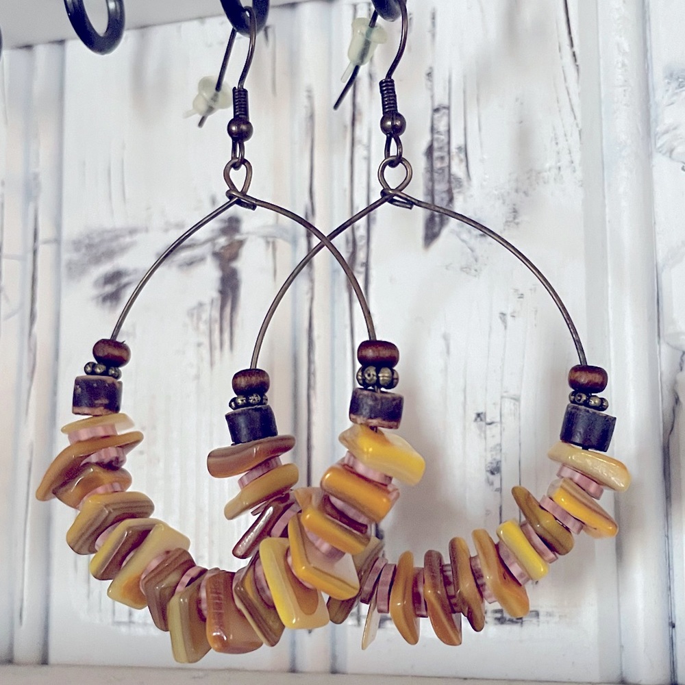 Unique Hoop Dangle Earring